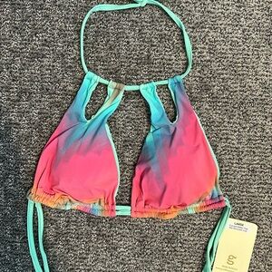 New! Cut-Out High Neck Halter Bikini Top by Guria - Size L